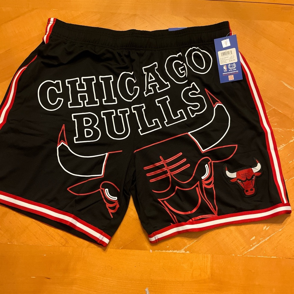 NBA Black and Red Athletic Shorts
